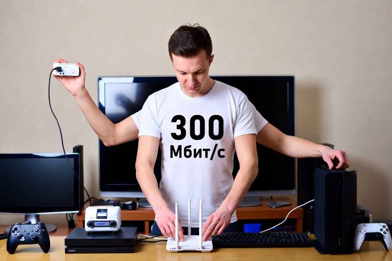 Интернет 300 Мбит/с для дома: на что хватит в 2026 году